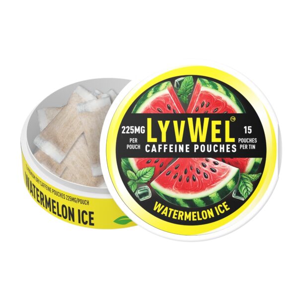 225mg -1 Jar (15 Pouches) Watermelon Upper Deckys Caffeine Pouches