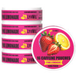 56mg Lyvwel Pink Lemonade Upper Deckys Caffeine Pouches - 5 Jars (80 Pouches Total) Pouches Caffeine Nootropic Energy Tobacco Free